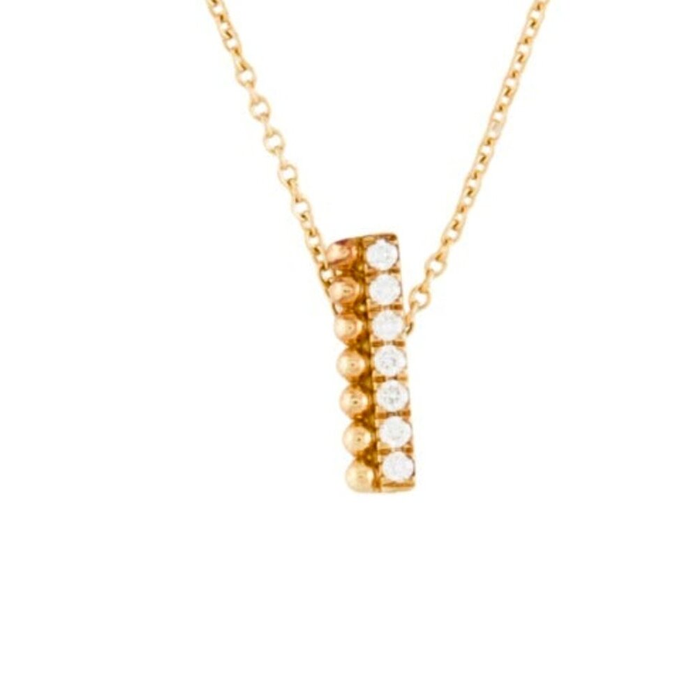 BONY LEVY 18K YELLOW GOLD DIAMOND BAR PENDANT NECKLACE FROM NORDSTROM